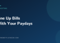 Illustration for a guide to building a budget calendar that lines bills up with paydays, showing the article title on a dark background
