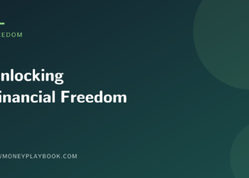 Illustration for an article on financial freedom, with the article title on a dark background