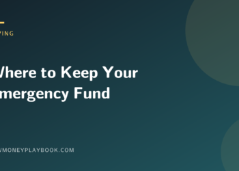 Illustration for a guide to where to keep your emergency fund, showing the article title on a dark background